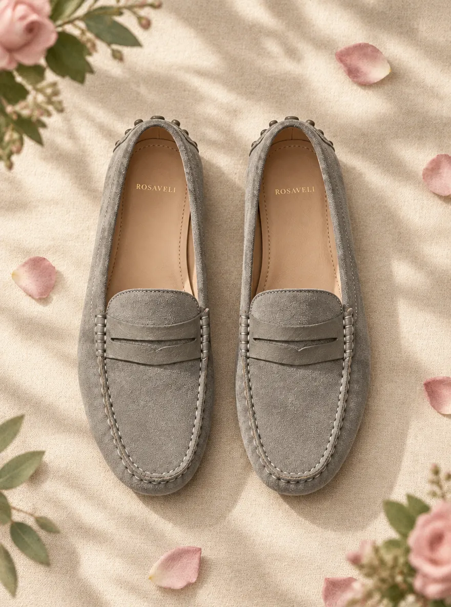 Pebble Driving Flat, top view of the insoles