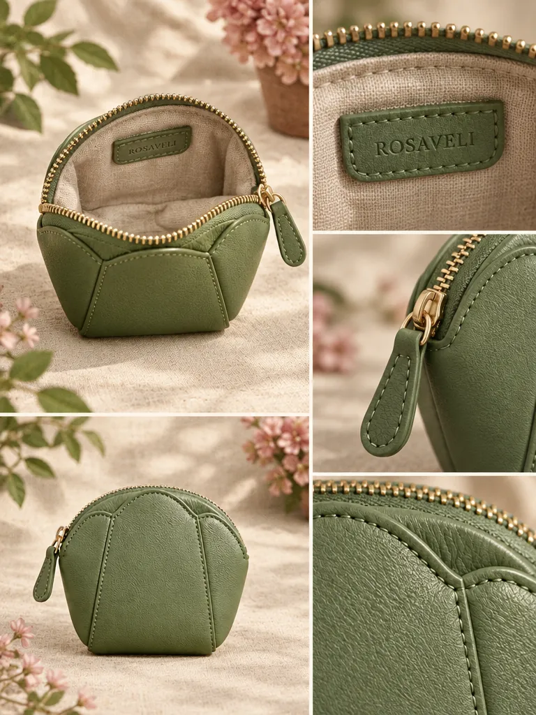 Petal Coin Pouch, inside detail