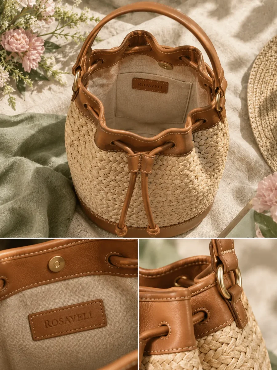 Picnic Mini Bucket Bag, inside detail