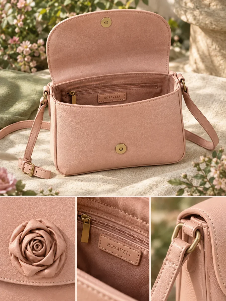 Rosette Mini Crossbody, inside detail